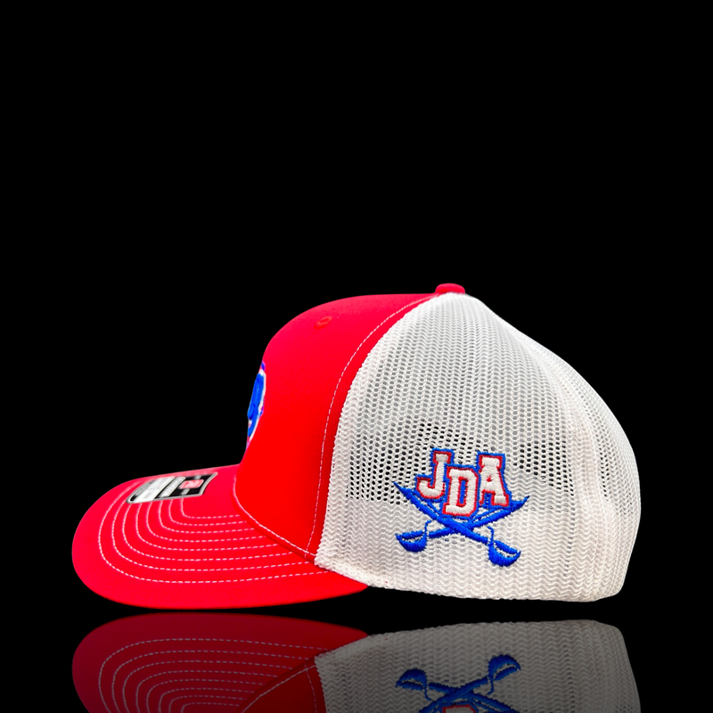 PRE_SALE: 803 JDA Raiders Red White Special Edition Structured Trucker Hat