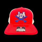 PRE_SALE: JDA Raiders Red White Special Edition 803 Structured Trucker Hat