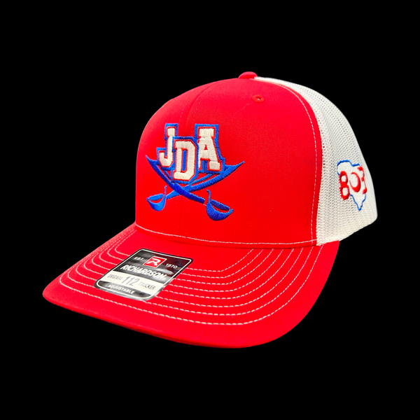 PRE_SALE: JDA Raiders Red White Special Edition 803 Structured Trucker Hat