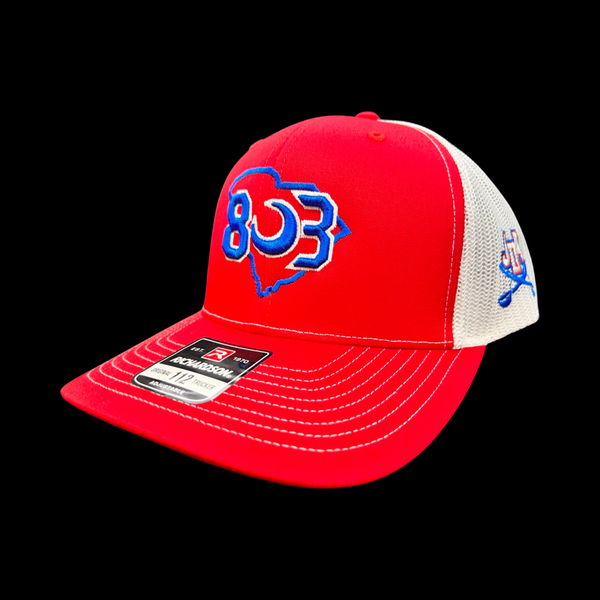 PRE_SALE: 803 JDA Raiders Red White Special Edition Structured Trucker Hat