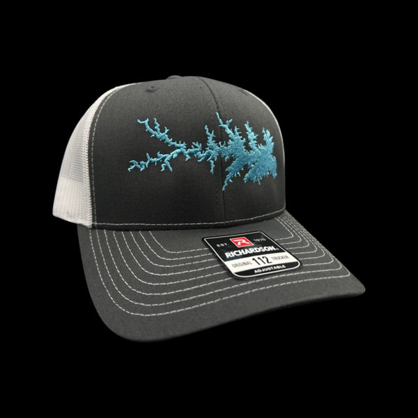 Richardson Lake Murray Charcoal White Trucker