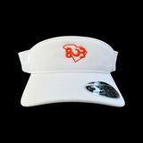 803 Flexfit White Orange Clemson Visor