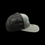 803 Richardson Lake Murray Life Charcoal Black Trucker Hat