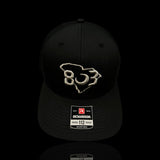 803 Richardson Black Gunmetal Trucker