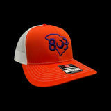 803 Richardson Clemson Orange Side Logo Trucker Hat