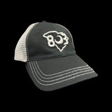 803 Richardson Black Steel Relaxed Trucker Hat