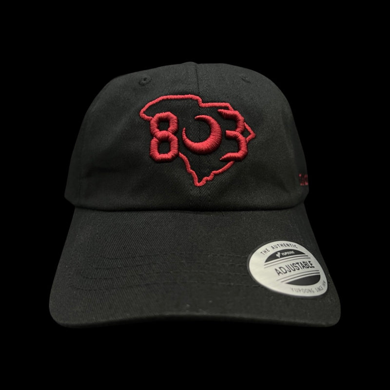 803 Yupoong Carolina Black Widow Garnet Adjustable Cleanup Hat