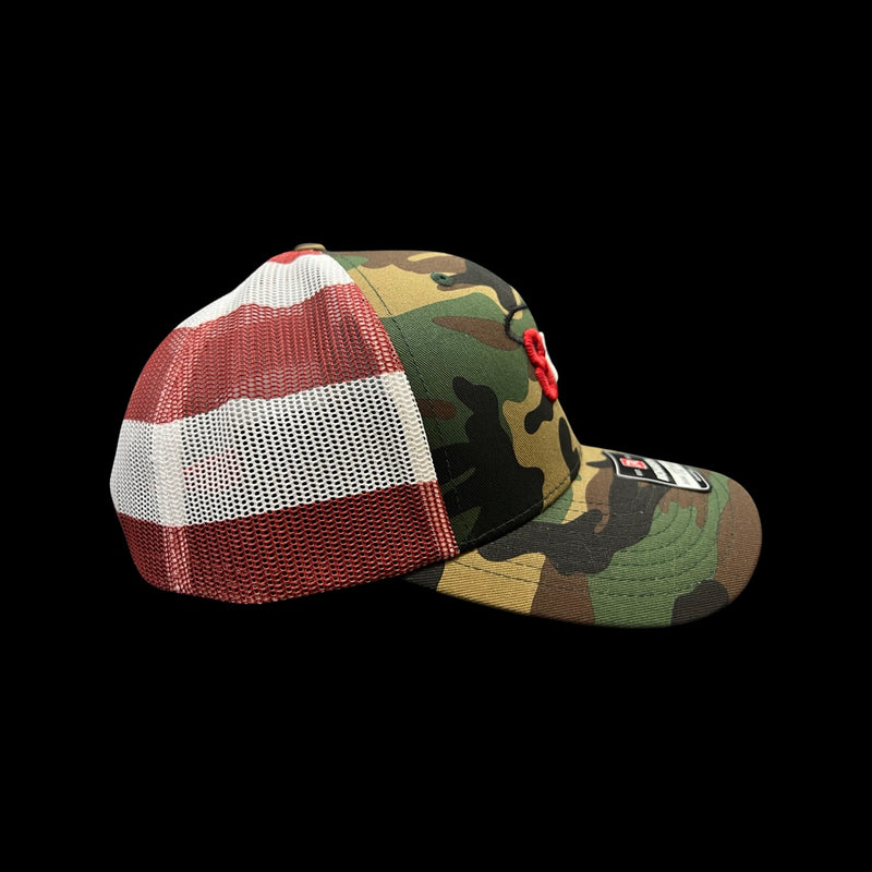 803 America Richardson Army Camo Trucker