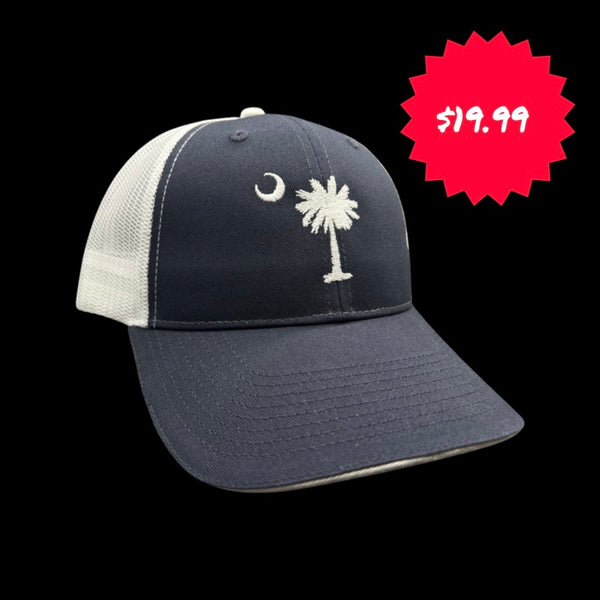 1776 Palmetto Moon Navy White Trucker Hat