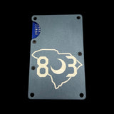 803 Laser Etched Navy Aluminum Wallet