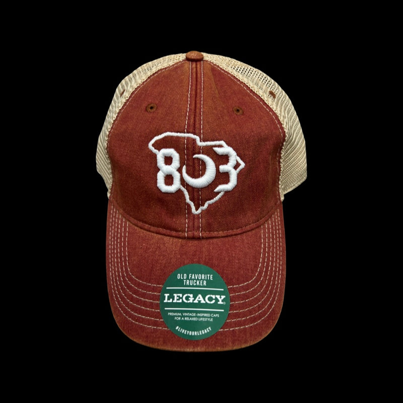 803 Legacy Old Favorite Cardinal Low Profile Trucker