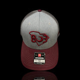 Richardson Carolina Garnet Grey Steel Trucker hat