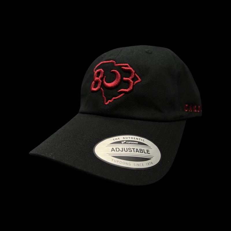 803 Yupoong Carolina Black Widow Garnet Adjustable Cleanup Hat