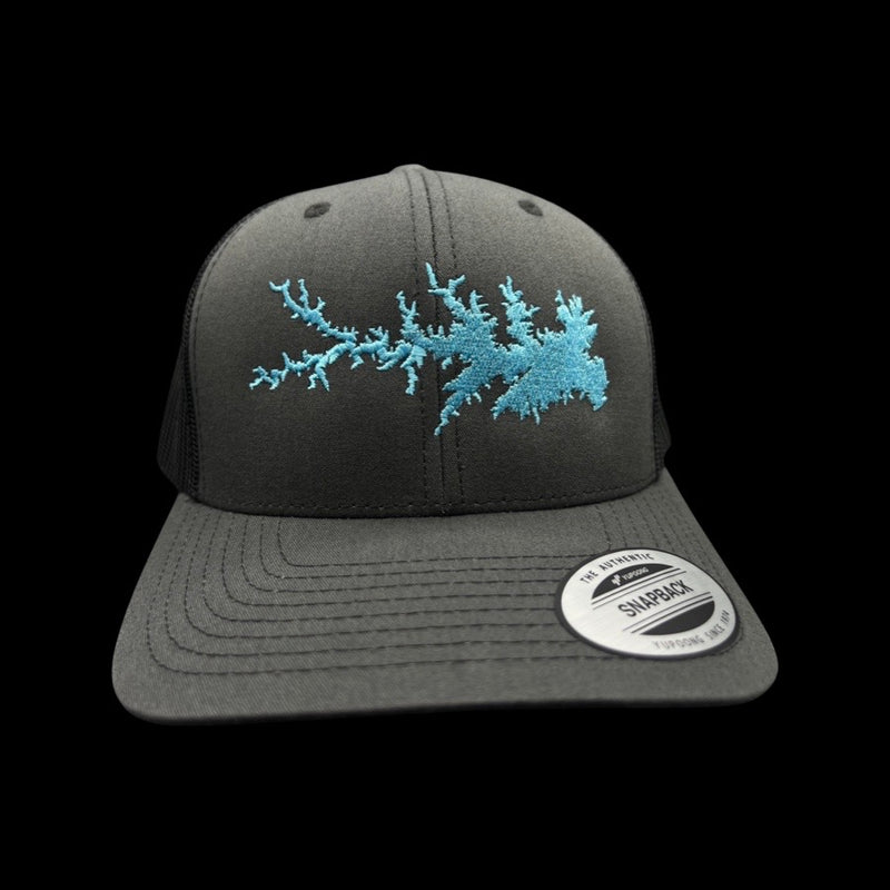 Yupoong Lake Murray Charcoal Black Trucker Hat