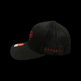 803 Richardson Carolina Black Widow Fitted Flex Trucker hat