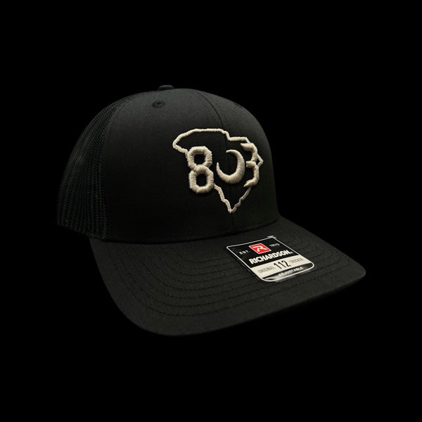 803 Richardson Black Gunmetal Trucker