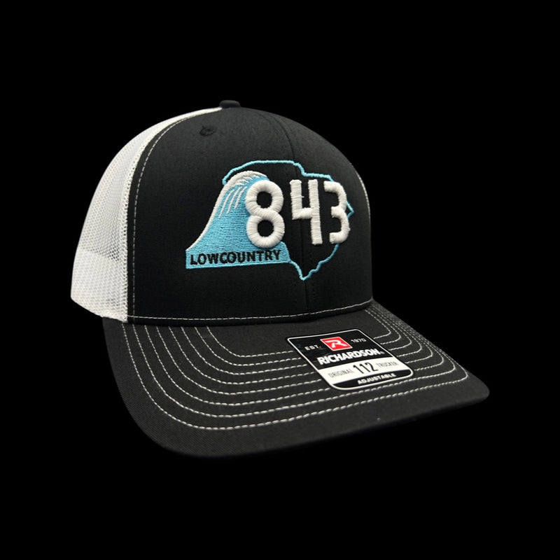 843 Lowcountry Richardson Black/White Trucker