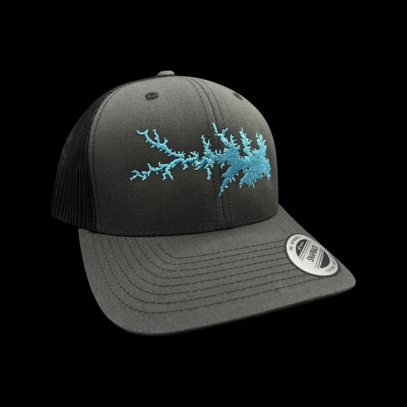 Yupoong Lake Murray Charcoal Black Trucker Hat