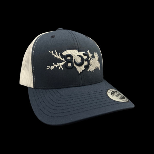 803 Yupoong Lake Murray Life Navy White Trucker Hat