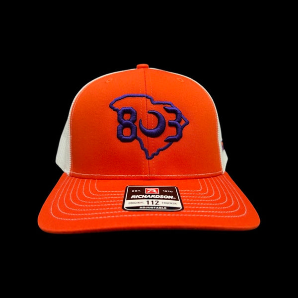 803 Richardson Clemson Orange Side Logo Trucker Hat