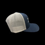 803 Yupoong Lake Murray Life Steel Blue Silver Trucker Hat