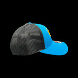 803 Richardson 115 Low Profile Cyan Black Trucker Hat