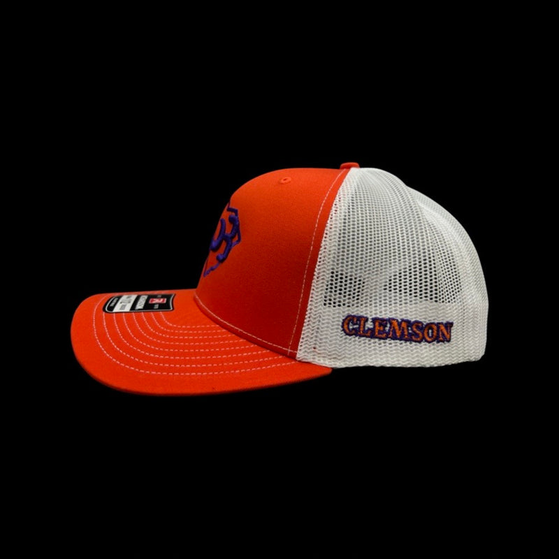 803 Richardson Clemson Orange Side Logo Trucker Hat