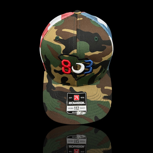 803 America Richardson Army Camo Trucker