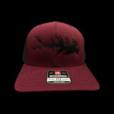 Richardson Lake Murray Garnet Black Trucker