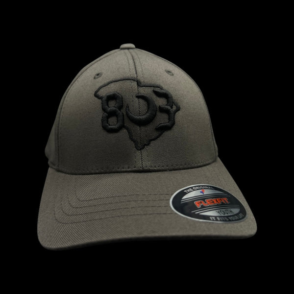 803 Flexfit Fitted Charcoal Cotton youth hat