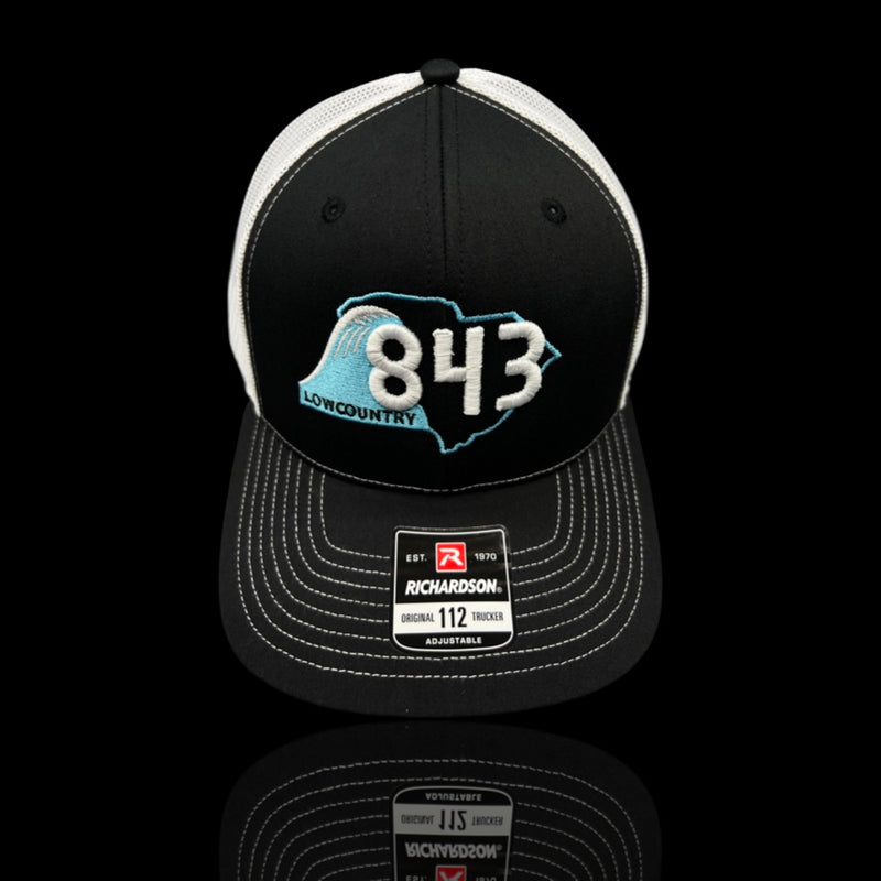 843 Lowcountry Richardson Black/White Trucker