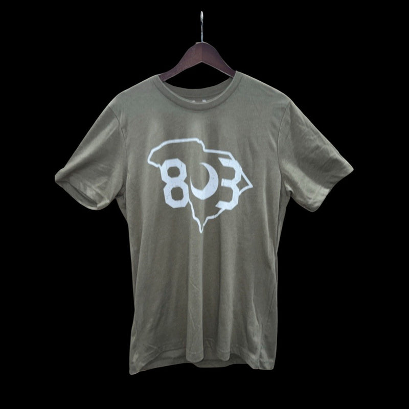 803 Vintage Unisex Olive Heather Premium Tee