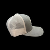 803 Yupoong Heather Grey/White Trucker