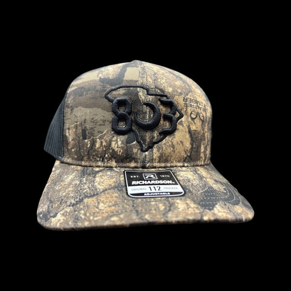 803 Richardson Realtree Timber Black Trucker