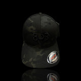 803 Flexfit Black Camo Fitted Mesh Trucker Hat (2 Colors)