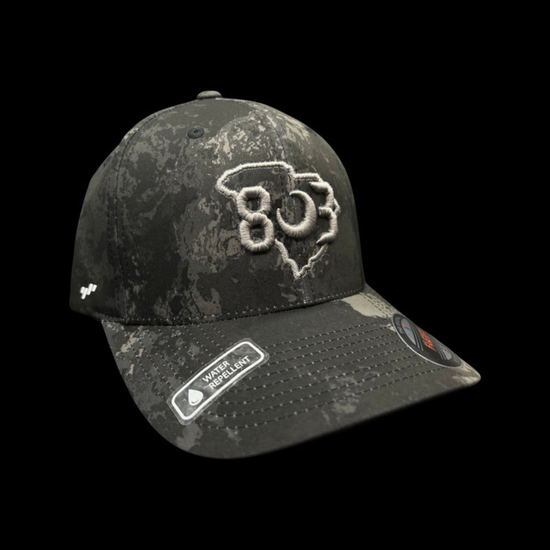 803 Flexfit Veil Poseidon Camo Water Proof - fitted hat