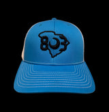 803 Carolina Pro Fan Trucker Cyan Blue