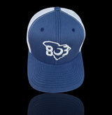 803 Yupoong Steel Blue-Silver Trucker