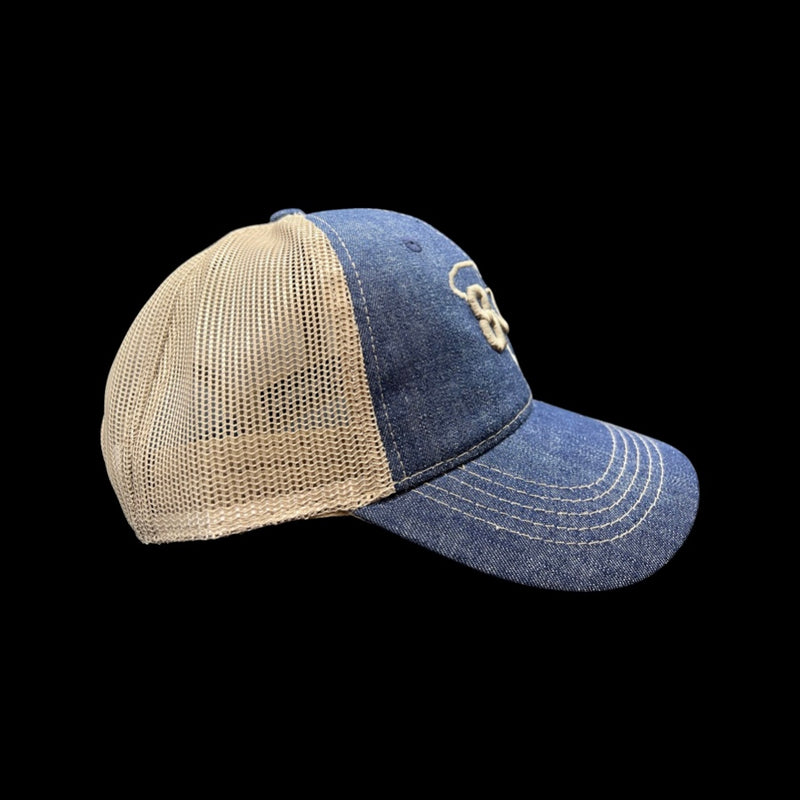 803 Vintage Blue Denim Low Profile Trucker