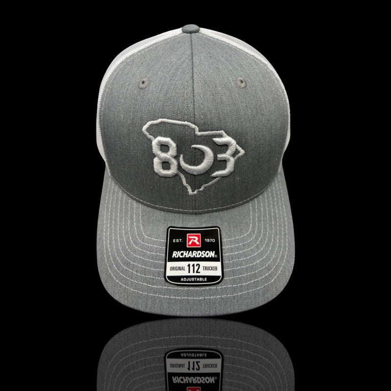 803 Richardson Heather Grey White Trucker