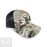 803 Yupoong Multicam Black Trucker