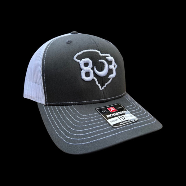 803 Richardson Charcoal - White Trucker