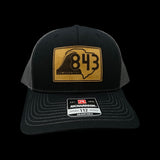 843 Lowcountry Genuine Leather Patch Black Steel Hat