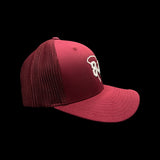 803 Flexfit Fitted Meshback Garnet - White 803