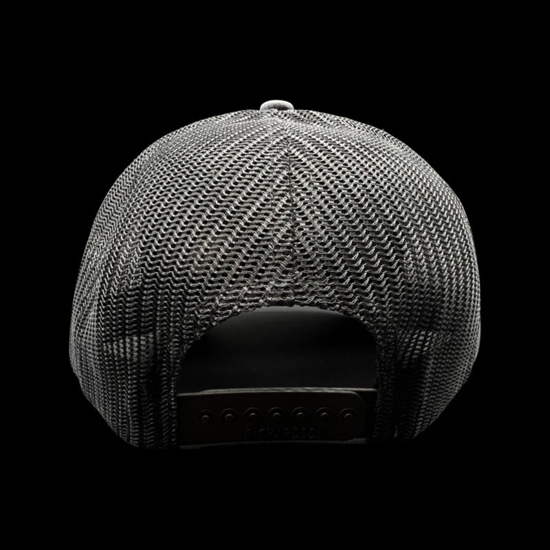 803 Richardson Charcoal-Black Offset Logo Trucker Hat