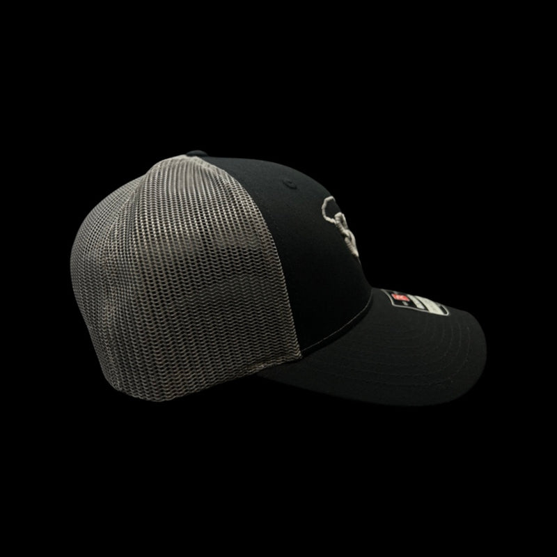 803 Richardson 115 Low Profile Black Steel Trucker