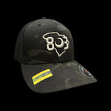 803 Flexfit Black Camo Fitted Mesh Trucker Hat (2 Colors)