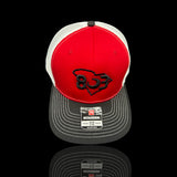 803 Richardson Black White Red Trucker