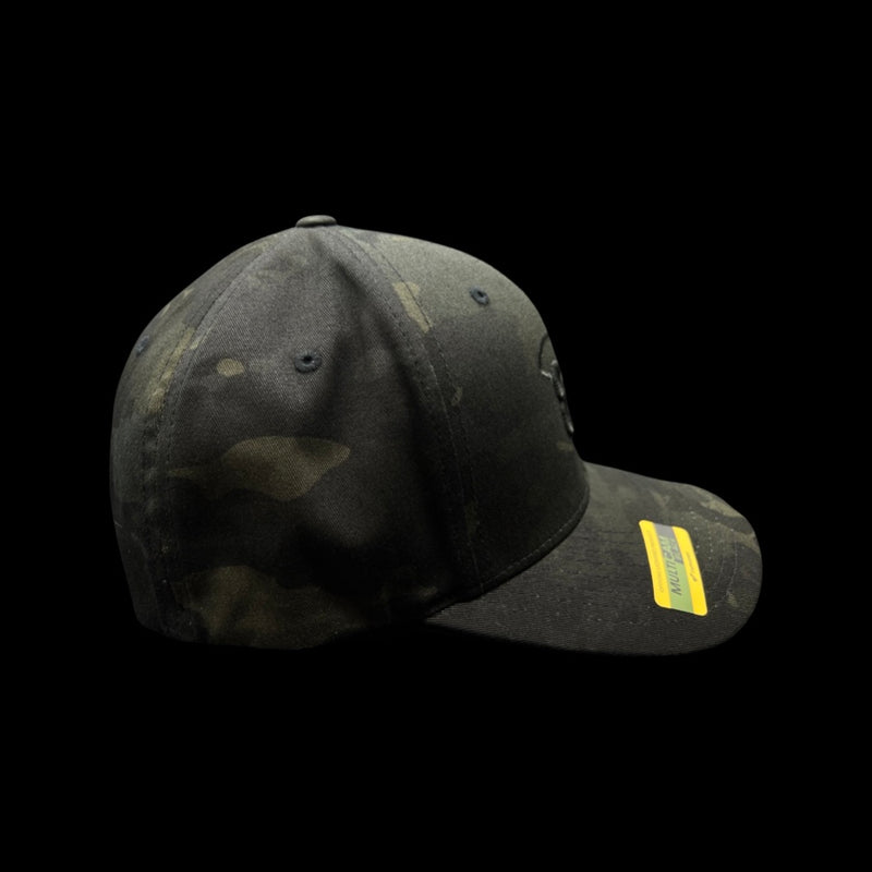 803 Flexfit Black Camo cotton ball cap (2 sizes)