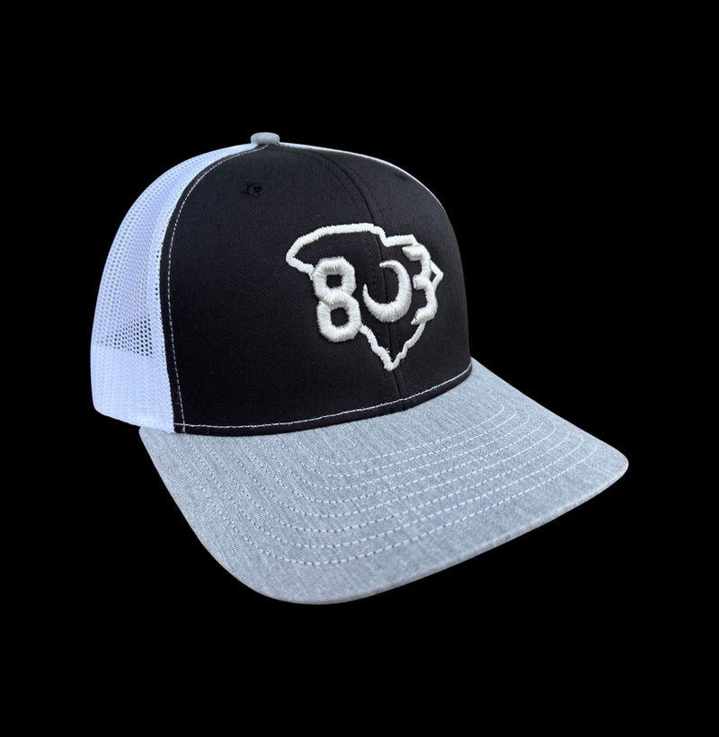 803 Richardson Grey Black White Grey Trucker